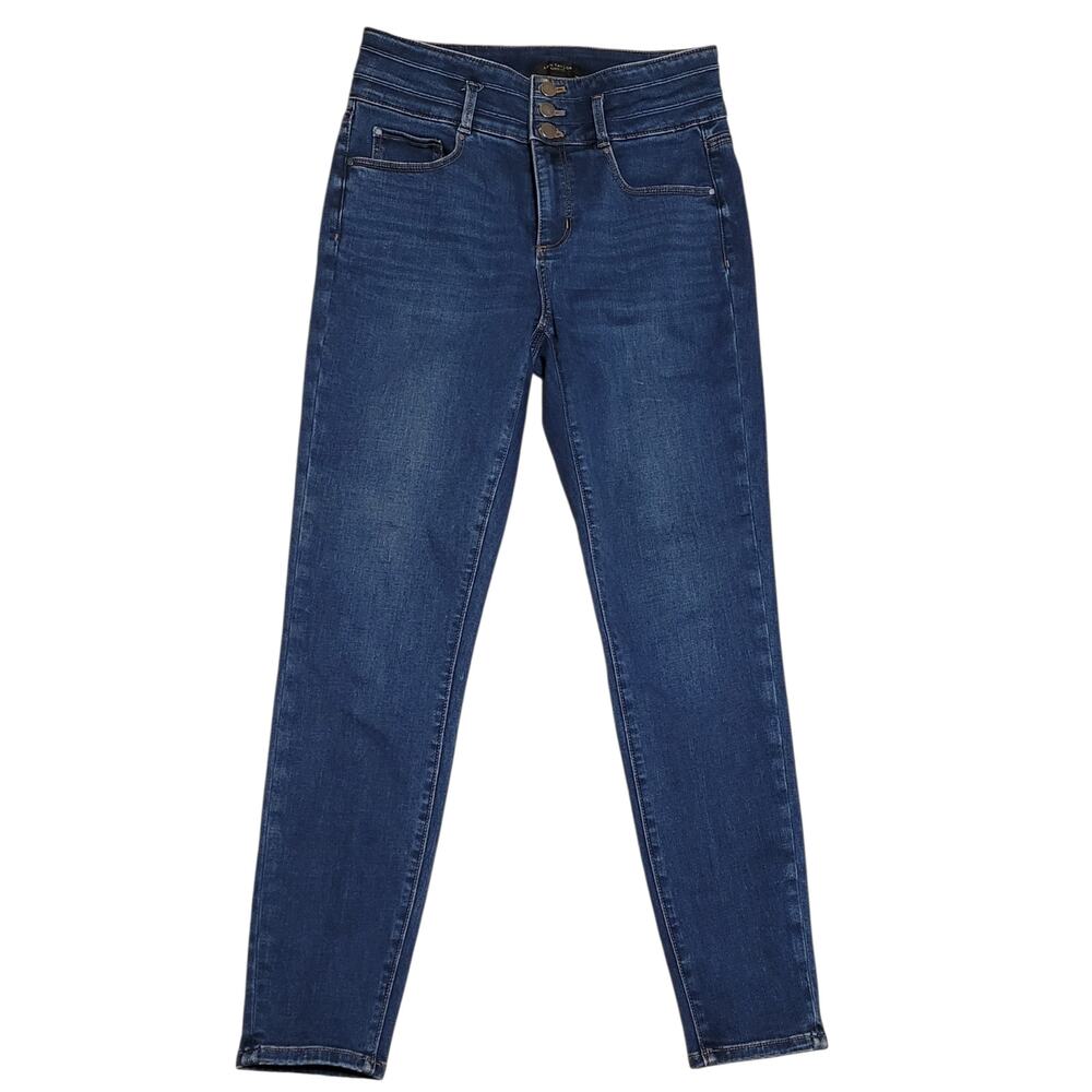 Ann Taylor Womens High-Rise Skinny Jeans Classic Wash Curvy Fit Size 6 28Wx28.5L